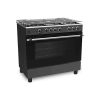 Nasco 5 Burner Gas Cooker With Lighted Oven LME65022 B Black