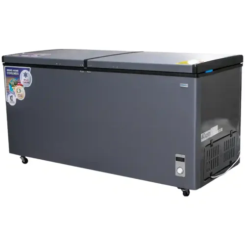 Nasco 545 Ltrs Double Door Chest Freezer - Grey (NAS-800FL-DD-S)