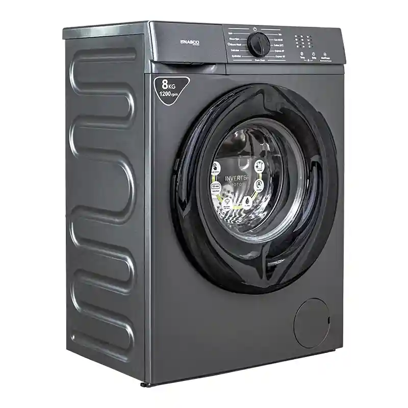 Nasco 8 KG Front Load Washing Machine NASFL J8KG S 1 Nasco 8 KG Front Load Washing Machine (NASFL-J8KG-S) Nasco 8 KG Front Load Washing Machine (NASFL-J8KG-S) - Image 2