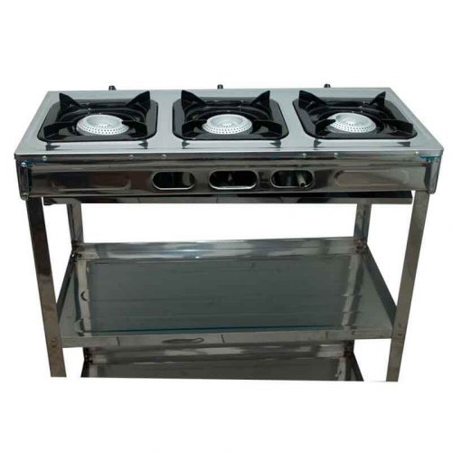 Nasco 3 Big Burner Stove With Shelve Stand 2