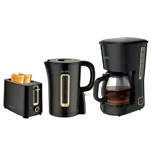 Decakila 3 In 1 Kitchen Appliance Set Kettle Toaster Coffee Maker