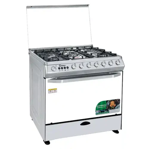 Sigma 5 Burner 90x60cm Gas Cooker With Auto Ignition – Silver